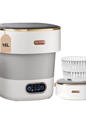 Portable Washing Machine,Mini Washer 16L Upgraded With Spin Basket,Small Clothes